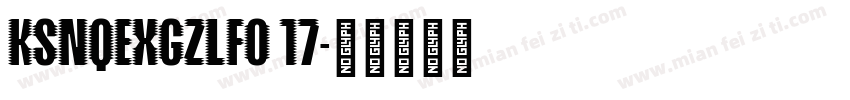KSNQEXGZLF0 17字体转换
